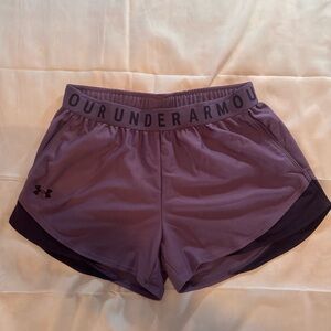 Under Armour Women’s Medium Purple Athletic Shorts Running Gym